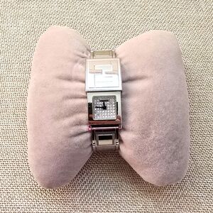 Fendi Stainless Steel 5400 L Secret Slide Wrist Watch Diamond Dial